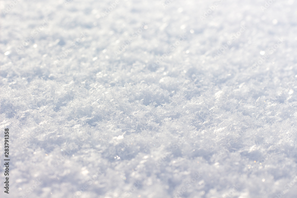 Texture of fluffy snow. It is snowy winter_ Texture of fluffy snow. It is snowy winter_