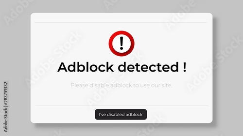 Stop adblock website window. 