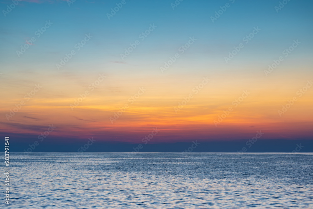Vibrant and long exposure sunset background