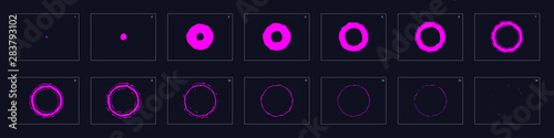 Smoke ring Animation. animation sprite sheet for game or cartoon or animation