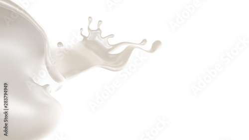 Splash of fluid. 3d illustration  3d rendering.