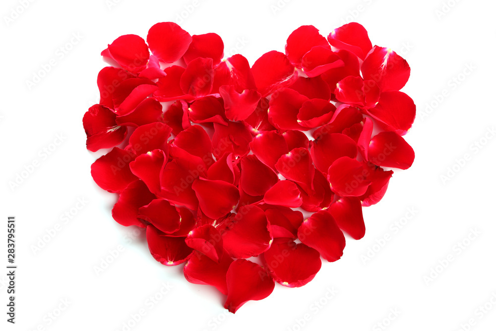 Beautiful heart of red rose petals Beautiful heart of red rose petals