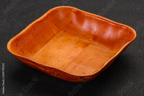 Empty bamboo bowl