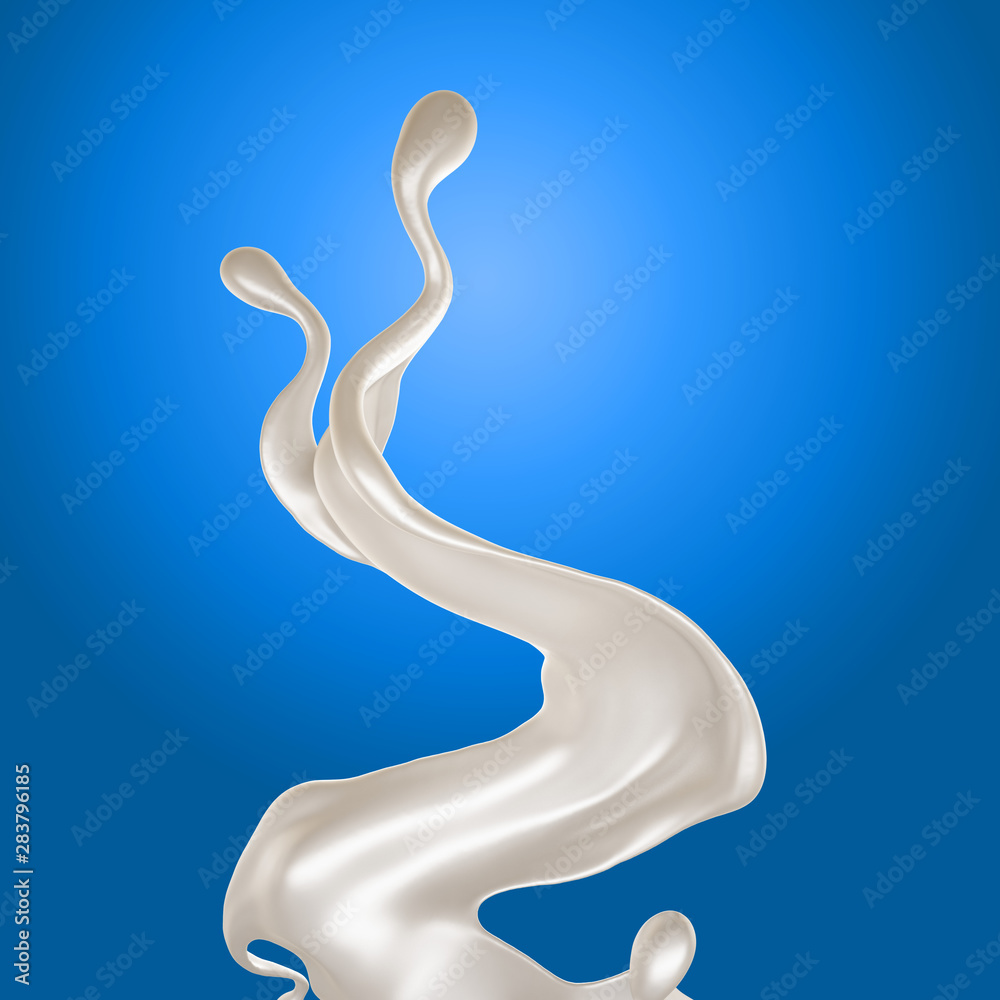Splash of fluid. 3d illustration, 3d rendering. Splash of fluid. 3d illustration, 3d rendering.