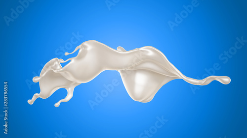 Splash of fluid. 3d illustration  3d rendering.