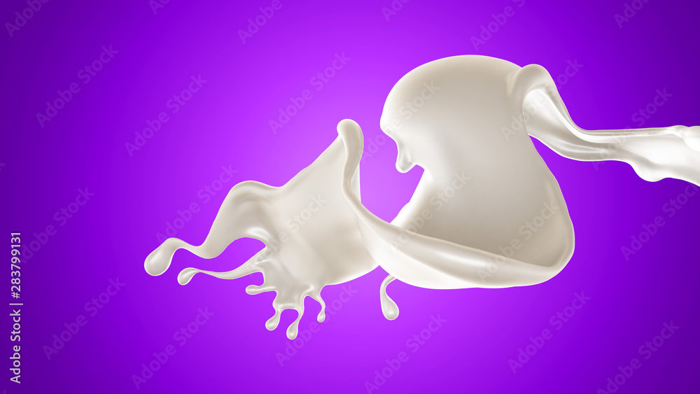 Splash of fluid. 3d illustration, 3d rendering. Splash of fluid. 3d illustration, 3d rendering.