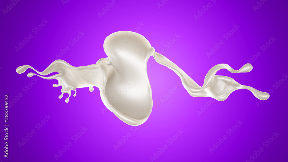 Splash of fluid. 3d illustration, 3d rendering. Splash of fluid. 3d illustration, 3d rendering.