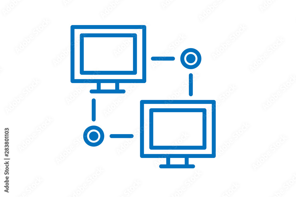 Desktop sync icon vector Desktop sync icon vector