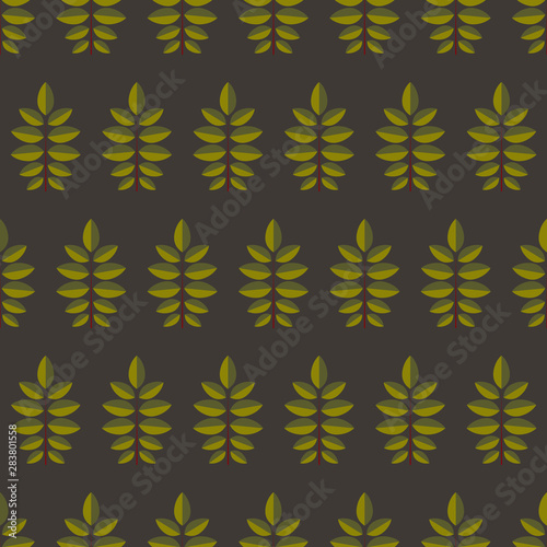 Autumn fall leaves foliage seamless pattern background wallpaper vector