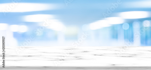 abstract blurred clean inside interior clinic medical background with white cement texture plain for ads,promote product on display 