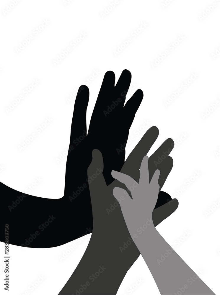 Hands silhouette Hands silhouette