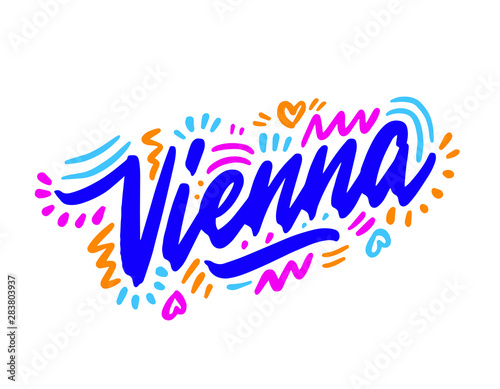 Photography Vienna handwritten city name
