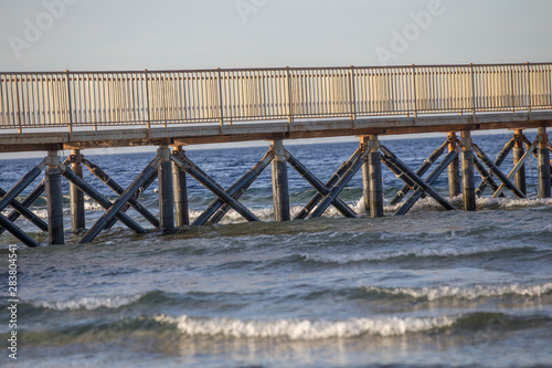 Wooden pier on the sea summer background © 2207918