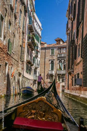 Views of streets and canals in Venice Italy