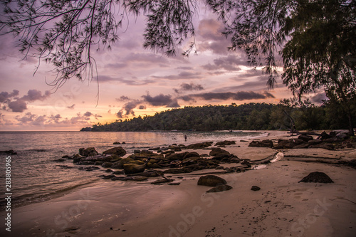Koh Rong island  sunset and beach  in Cambodia Sihanoukville