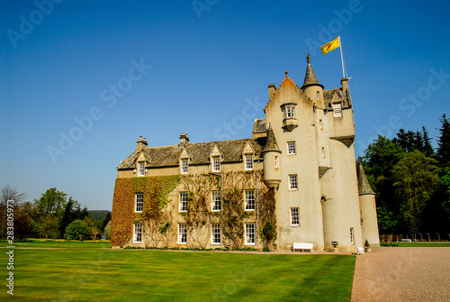 Long lawn with Ballindalloch Castle, known as the 