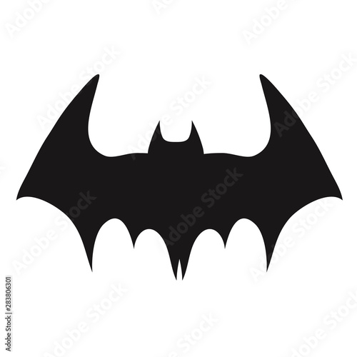 Vampire bat silhouette. Halloween bats decoration, hanging cave flittermouse and scary rearmouse animal, nocturnal holiday night wildlife flight shape vector silhouettes isolated icon collection