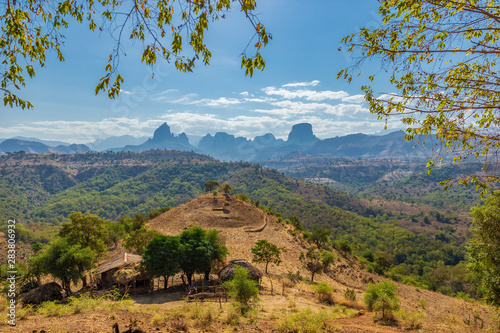 Breathtaking landscape view in the Simien Mountains National Park, Ethiopia