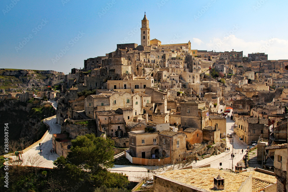 view of Matera in Italy