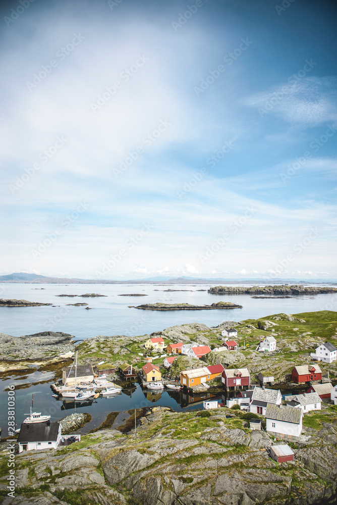 amazing small island village panorama