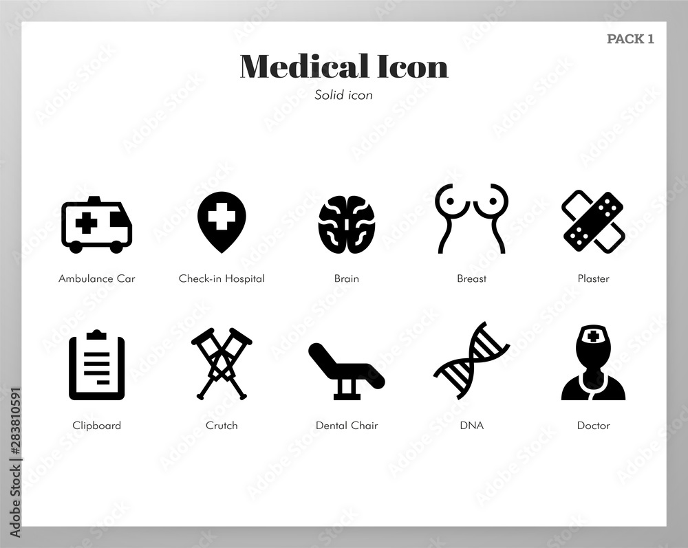 Medical icons Solid pack Medical icons Solid pack