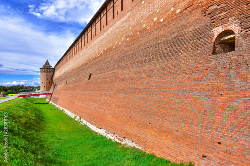Kremlin in Kolomna, red fortress, brickwork of an ancient fortification © Олег Спиридонов
