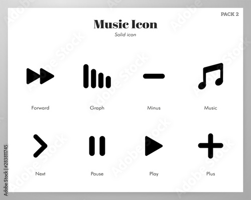 Music icons Solid pack