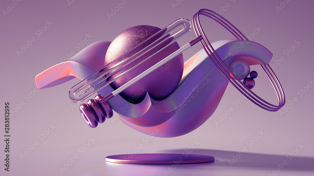 Fototapeta premium Beautiful abstraction background minimalism. 3d illustration, 3d rendering.