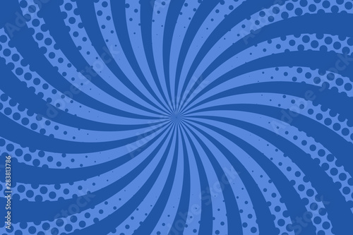 Comic book background. Swirl halftone pattern in retro pop art style