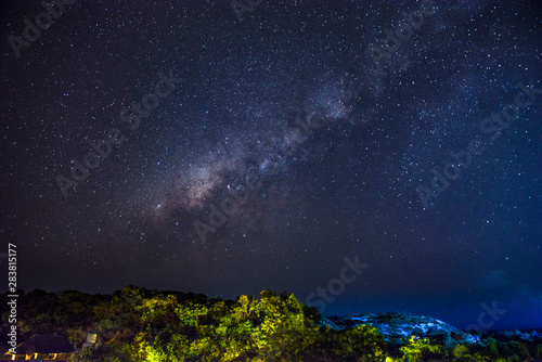 Starry night sky with the Milky Way