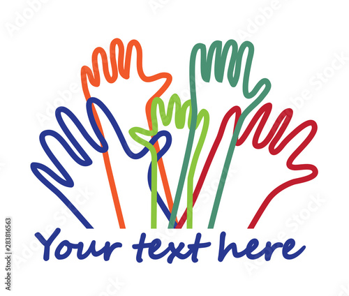 Hand doodles lines drawn arms isolated icon