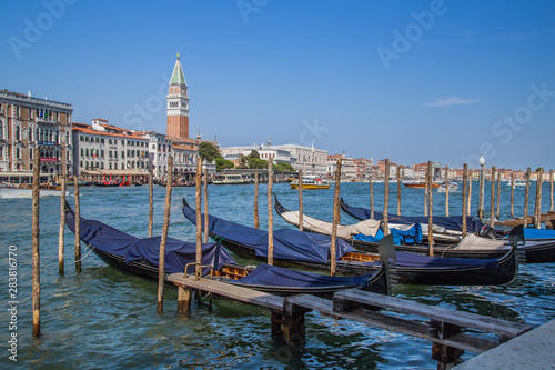 Views of streets and canals in Venice Italy