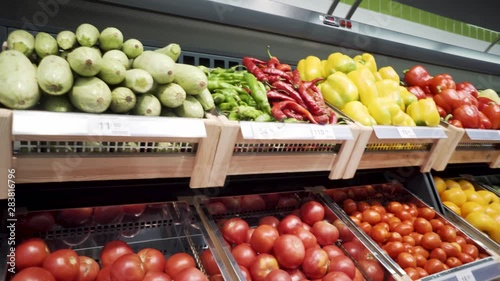 Fresh Vegetables in a Supermarket