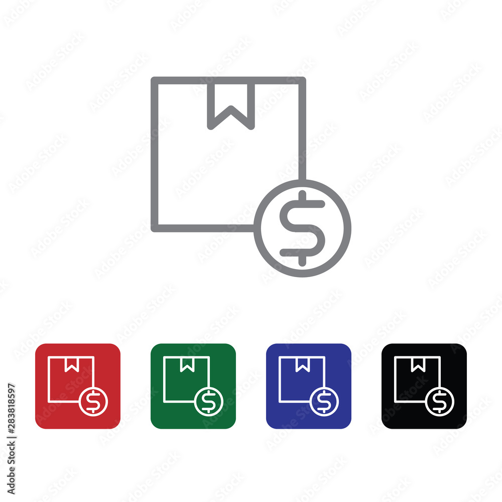 Box, delivery, dollar, money vector icon . Simple element illustration from UI concept. Box, delivery, dollar, money vector icon . Cargo Icon Vector Illustration Box, delivery, dollar, money vector icon . Simple element illustration from UI concept. Box, delivery, dollar, money vector icon . Cargo Icon Vector Illustration