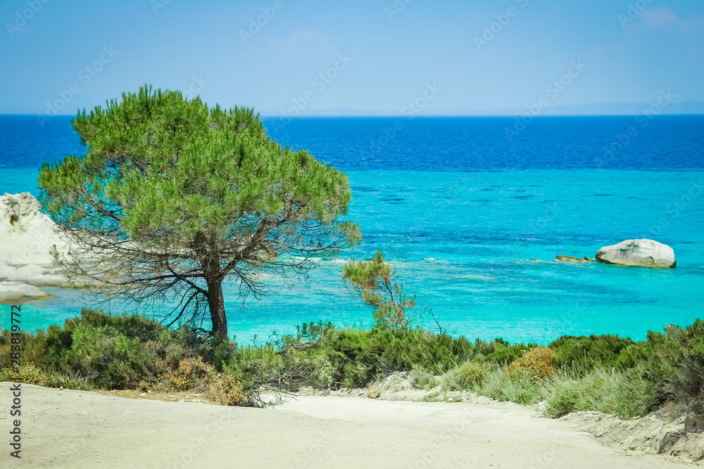 beautiful nature by the sea greece background beautiful nature by the sea greece background