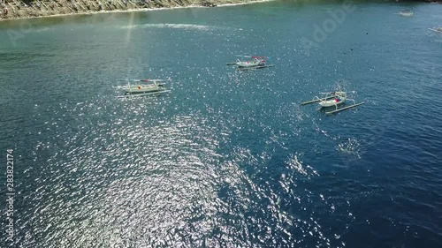 Ocean and Boats - Close View - Bali photo