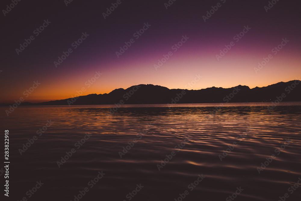 sunset colors at the red sea 