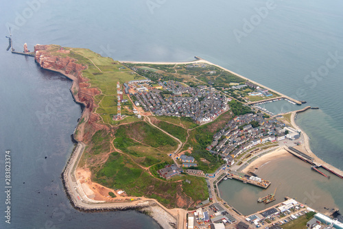 the high sea island Helgoland in the North Sea from above