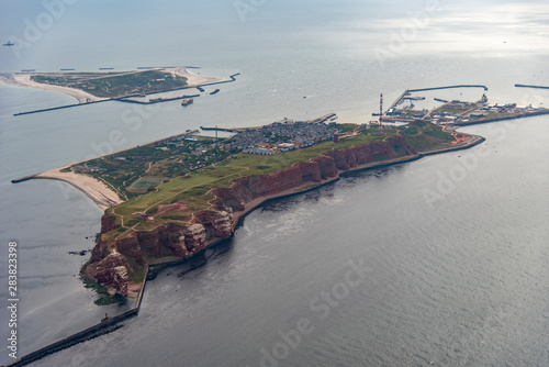 the high sea island Helgoland in the North Sea from above photo