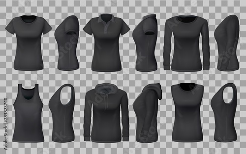 Womenswear apparel shirts templates 3D