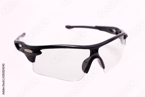 Safety glasses isolated on white background