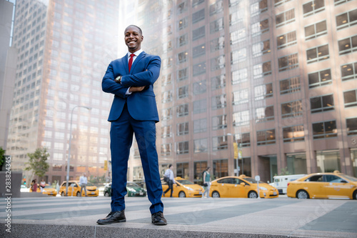Fotografie Powerful stance portrait of a successful and accomplished African American CEO b