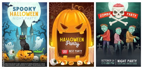 Halloween zombie trick or treat monsters party