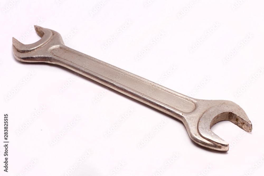 Double open end wrench isolated on white Double open end wrench isolated on white