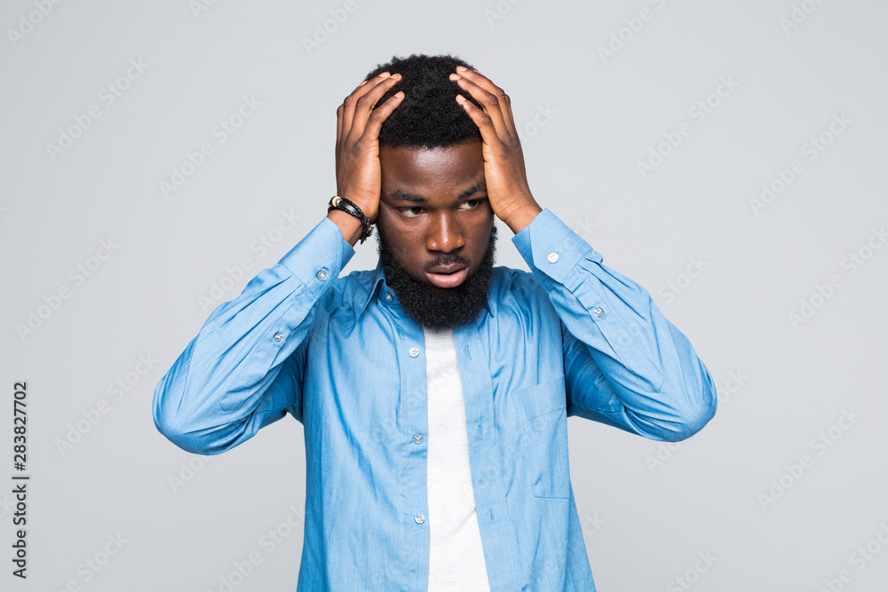 Disheveled Male Standing Like Shell-shocked Touching Hair Stock Image -  Image of posing, grunge: 202897141