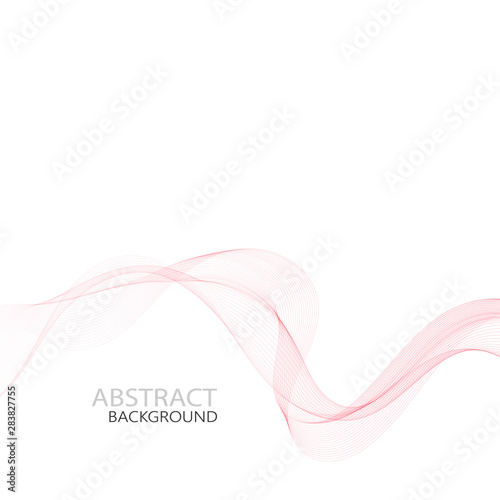  Abstract white background with pink wavy lines elegant vector wave