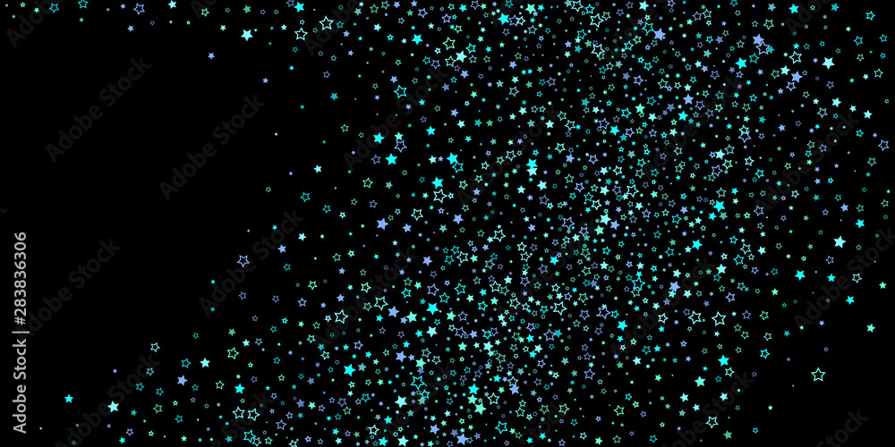 Blue, cyan, turquoise glitter stars, confetti. Blue, cyan, turquoise glitter stars, confetti.