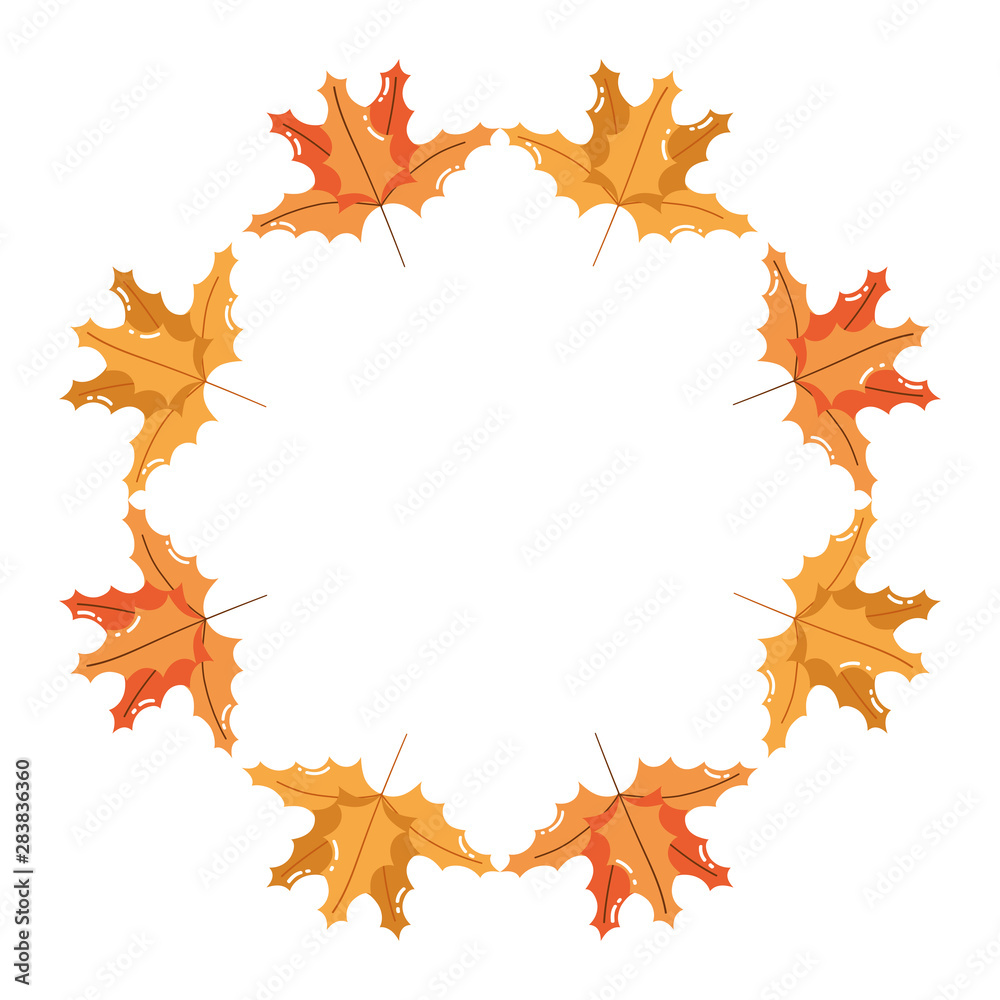 Isolated leaves design vector illustration Isolated leaves design vector illustration