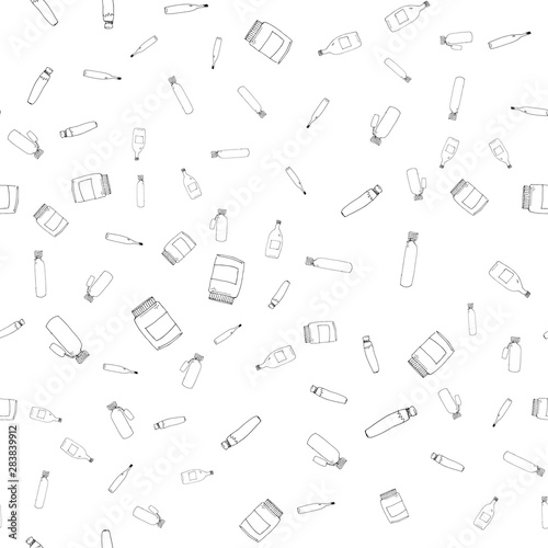 Bottles seamless pattern for your design.