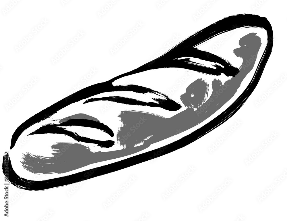 フランスパン 白黒 Stock イラスト Adobe Stock